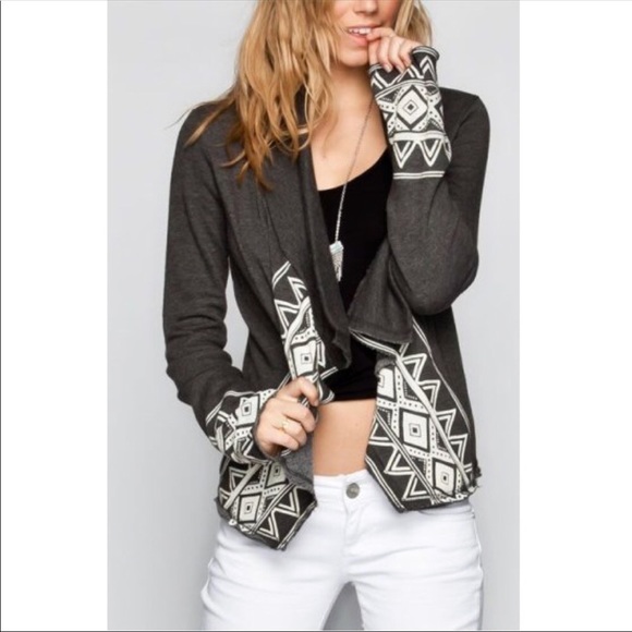 Billabong Sweaters - Billabong Crossroads French Terry Knit Cardigan